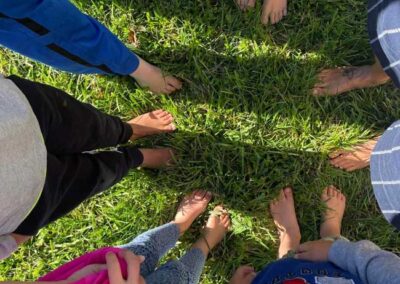 Barefoot kids learning